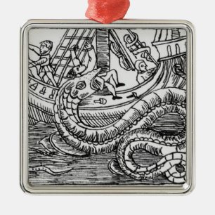 A Sea Serpent Metal Tree Decoration