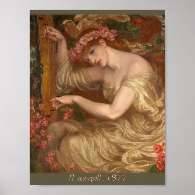 A sea-spell by Dante Gabriel Rossetti CC0047 Poster (Front)