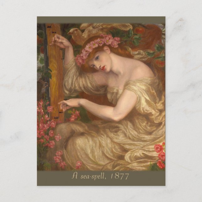 A sea-spell by Dante Gabriel Rossetti CC0574 Postcard (Front)