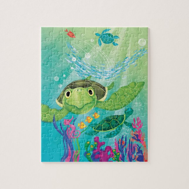 A Sea Turtle Rescue Jigsaw Puzzle (Vertical)