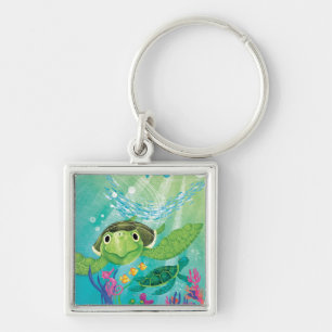 A Sea Turtle Rescue Key Ring