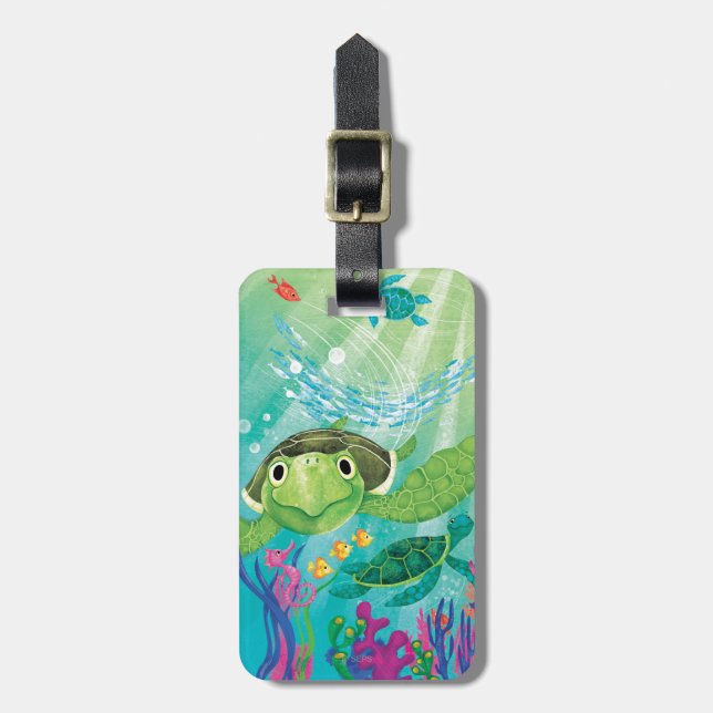 A Sea Turtle Rescue Luggage Tag (Front Vertical)