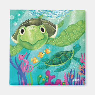 A Sea Turtle Rescue Magnet