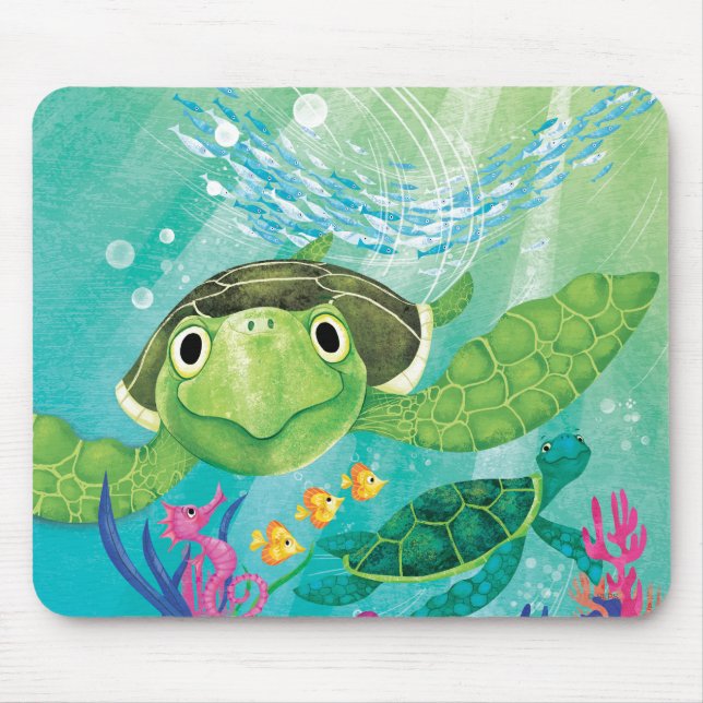 A Sea Turtle Rescue Mouse Mat (Front)