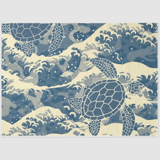 A Sea Turtle Series Design 2 Tissue Paper (Front)