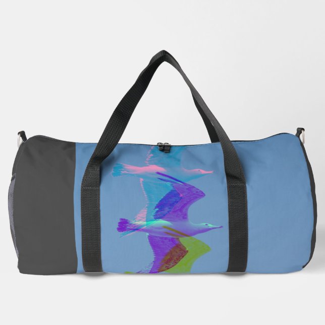 A seagull on duffel bag (Back)