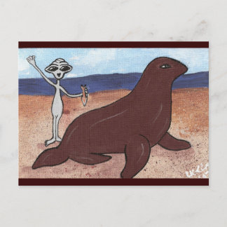 A Seal Friend Post Card
