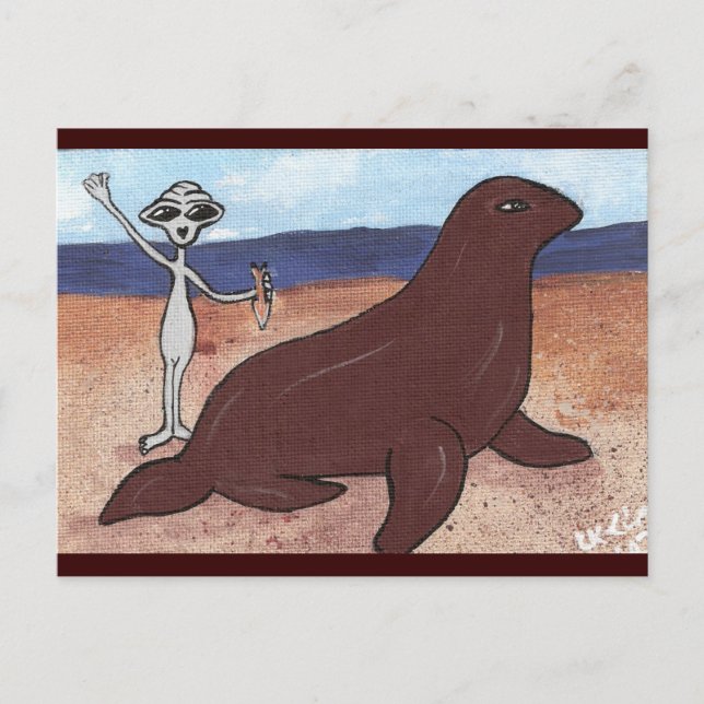 A Seal Friend Post Card (Front)