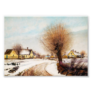 A Sealand Village. Winter by Laurits Ring Photo Print