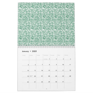 A seamless geometric pattern featuring interlockin calendar
