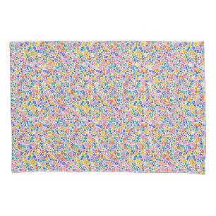 A seamless pattern of colourful small flowers Pillowcase