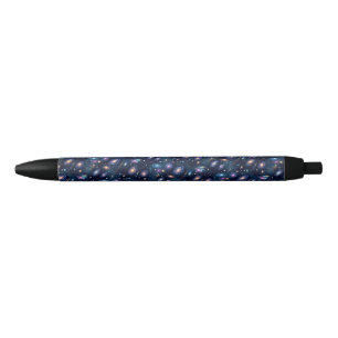 A Seamless Space Pattern of Galaxies and Planets Black Ink Pen