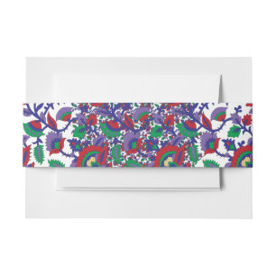 A seamless, symmetrical pattern featuring repeatin invitation belly band