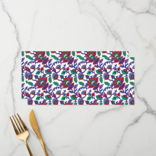 A seamless, symmetrical pattern featuring repeatin menu