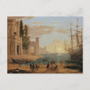 A Seaport, 1639 Postcard