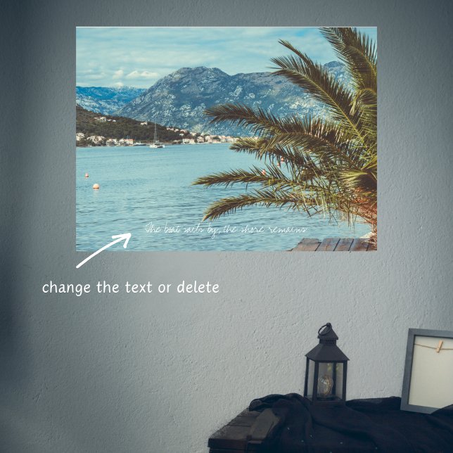 A Seascape with Mountains and a Palm Tree Poster (Creator Uploaded)