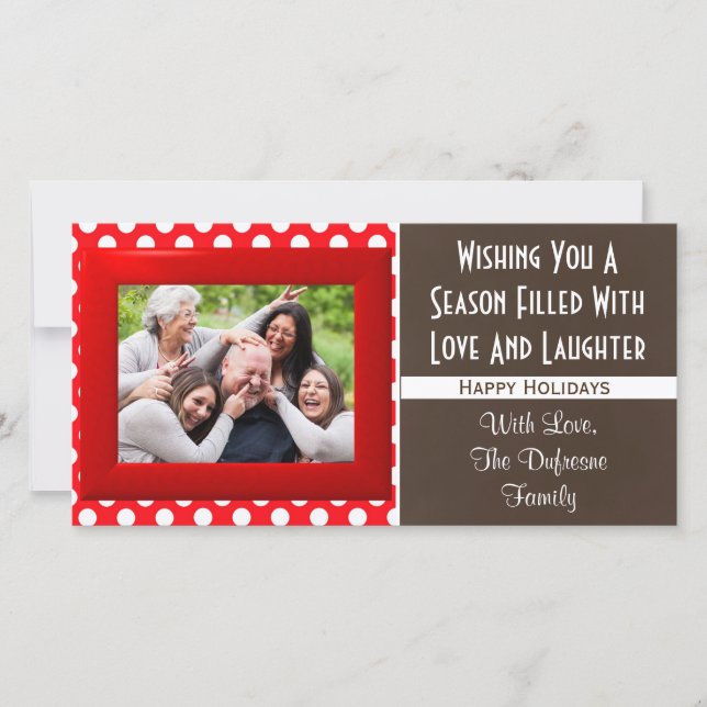 A Season Of Love & Laughter Christmas Holiday Card (Front)