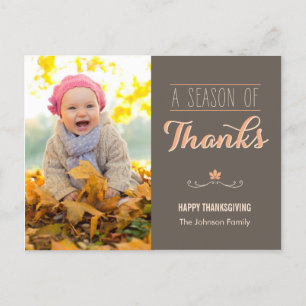 A Season of Thanks Thanksgiving Photo Card