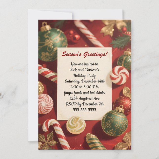 A Season of Treats Christmas Party Invitation (Front)