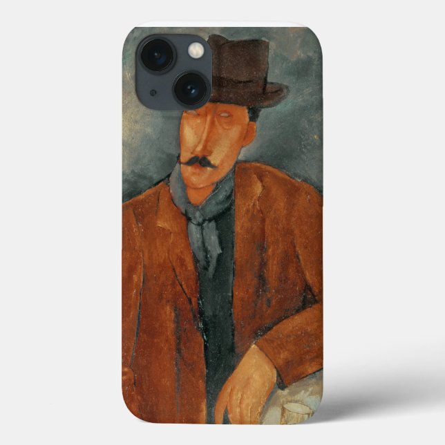 A seated man leaning on a table Case-Mate iPhone case (Back)