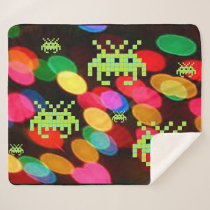 A Secret Invasion From the Pixelverse Sherpa Blanket