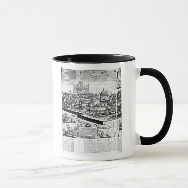 A Section of a Map of Milan, 1640 Mug (Right)