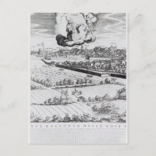 A Section of a Map of Milan, 1640 Postcard