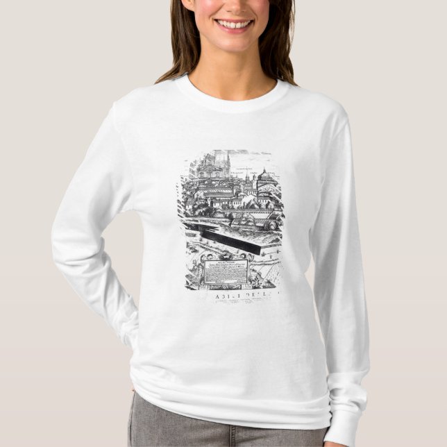A Section of a Map of Milan, 1640 T-Shirt (Front)