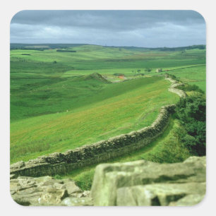 A section of Hadrian's Wall, 2nd century AD (stone Square Sticker