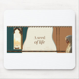 A Seed of Life Carved Window and River Mouse Mat