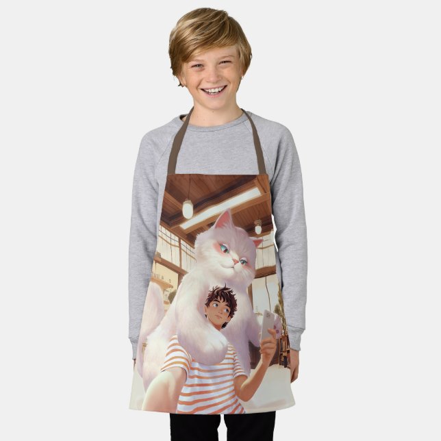 A Selfie with the Fluffy Giant Apron (Worn)