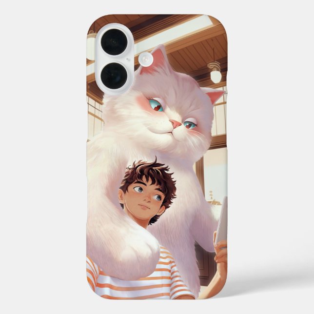 A Selfie with the Fluffy Giant Case-Mate iPhone Case (Back)