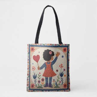 A sentimental tote bag that suits a pretty woman