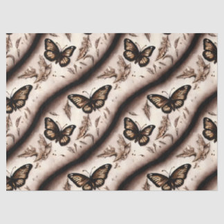 A Sepia Butterfly Design Tissue Paper