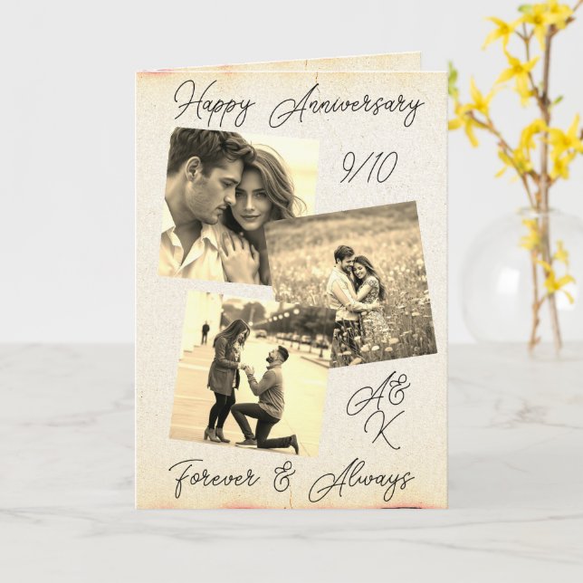 A Sepia Photo Template Wedding Anniversary  (Yellow Flower)