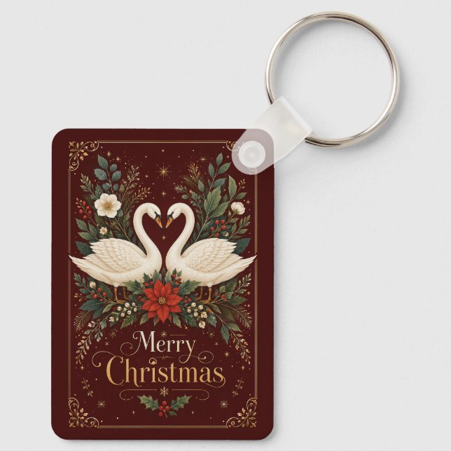 A Serenade of Swans Key Ring (Back)