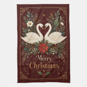 A Serenade of Swans Tea Towel