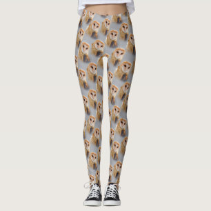 A Serene and Beautiful Barn Owl Leggings