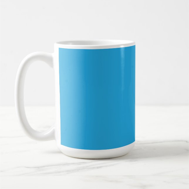 A serene blue sky with a few scattered white cloud coffee mug (Left)