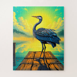 A serene heron children's jigsaw puzzle