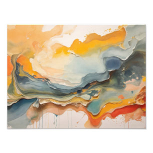 A Serene Sky Painting in Pastel Hues Photo Print