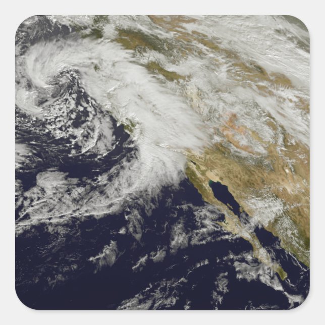 A series of strong storms with fierce winds 2 square sticker (Front)