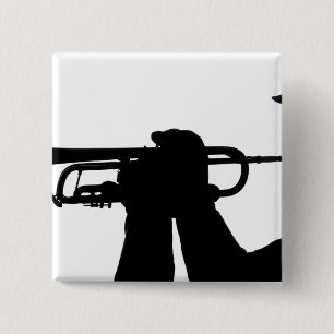 A service member plays a tune 15 cm square badge