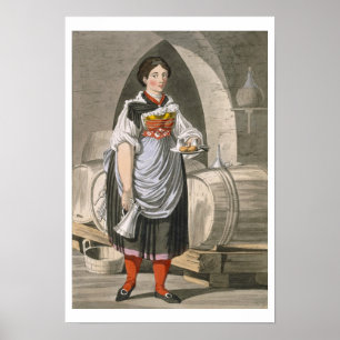 A serving girl at an Inn near Innsbruck, c.1800 (c Poster