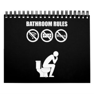 A Set of Bathroom Rules Calendar
