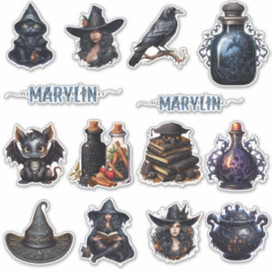 A SET OF DARK GOTHIC WITCHCRAFT CUSTOM NAME