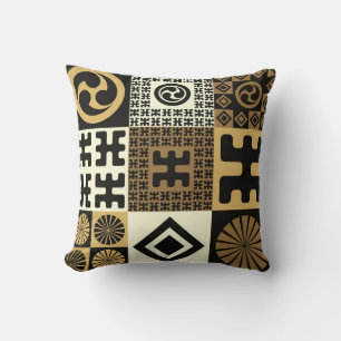 A set of japanese style seamless patterns, tribal  cushion