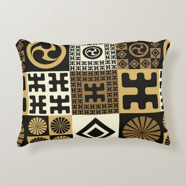 A set of japanese style seamless patterns, tribal  decorative cushion (Front)