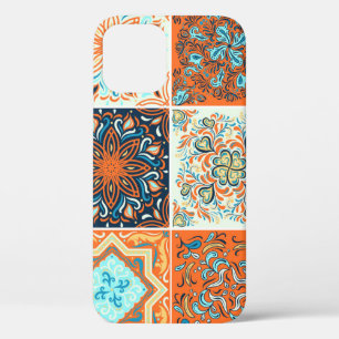 A set of ornaments,ceramic tiles. Abstract pattern iPhone 12 Case