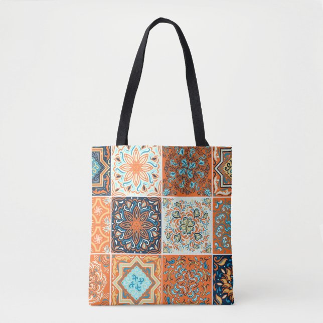A set of ornaments,ceramic tiles. Abstract pattern Tote Bag (Front)
